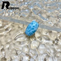 高級 EU製 定価5万円★ROBEAN・チベット天珠★パワーストーン アクセサリー ラリマー 天然石 癒し 平和 お守り 約18*11.5mm Y510009_画像1