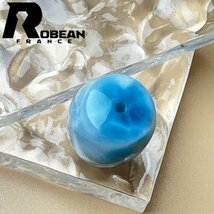 高級 EU製 定価8万円★ROBEAN・チベット天珠★パワーストーン アクセサリー ラリマー 天然石 癒し 平和 お守り 約17.1*14.6mm 1003k404_画像4