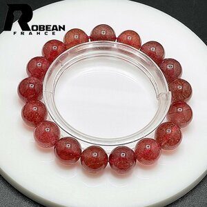  rare EU made regular price 5 ten thousand jpy *ROBEAN* strawberry quartz * bracele Power Stone natural stone . crystal beautiful pretty 12.1-12.6mm 1008J088