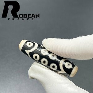 絶賛 EU製 定価5万円★ROBEAN・チベット老玉髄・天珠★パワーストーン アクセサリー 天然石 瑪瑙 金運 お守り 約46.1*12.8mm 1004T022