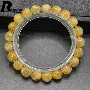  high grade EU made regular price 8 ten thousand jpy *ROBEAN* Taichi n rutile * yellow gold needle crystal luck with money .. Gold bracele Power Stone beautiful 8.8-9.2mm C514579