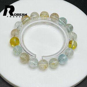 絶賛 EU製 定価6万円★ROBEAN・トパーズ★パワーストーン ブレスレット 天然石 原石 マルチカラー 綺麗 お守り 10-10.6mm 1001G823