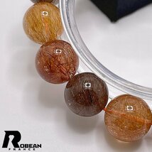 高級 EU製 定価13万円★ROBEAN・ガーデンルチルクォーツ★ブレスレット パワーストーン 天然石 原石 開運 お守り 12.9-13.6mm 1008J235_画像6