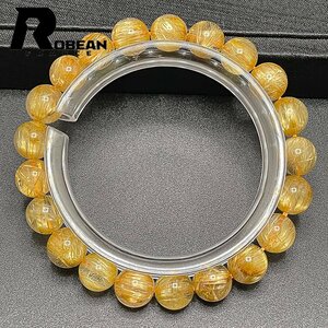  excellent article EU made regular price 12 ten thousand jpy *ROBEAN* Taichi n rutile * yellow gold needle crystal luck with money .. Gold bracele Power Stone beautiful 9-9.6mm 1001G1506