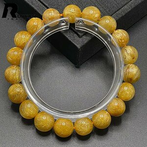  valuable EU made regular price 11 ten thousand jpy *ROBEAN* Taichi n rutile * yellow gold needle crystal luck with money .. Gold bracele Power Stone beautiful 9.8-10.7mm C402047