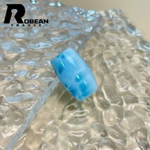 上級 EU製 定価8万円★ROBEAN・チベット天珠★パワーストーン アクセサリー ラリマー 天然石 癒し 平和 お守り 約25.1*15.8mm Y513015_画像6