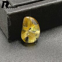 高級 EU製 定価6万円★ROBEAN・タイチンルチルペンダント★黄金針水晶 ゴールド アクセサリー 九星開運天然石 16*11*6.8mm C515618_画像7