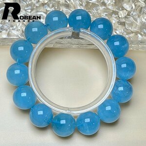  high grade EU made regular price 13 ten thousand jpy *ROBEAN* blue green aquamarine * Power Stone bracele natural stone raw ore beautiful 16.4-16.7mm C1008J460