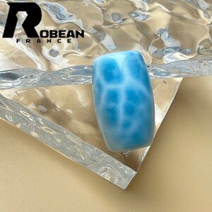 レア EU製 定価8万円★ROBEAN・チベット天珠★パワーストーン アクセサリー ラリマー 天然石 癒し 平和 お守り 約20.3*12.3mm 1003k403