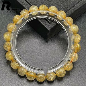 Art hand Auction Rare EU made, retail price 80, 000 yen ★ ROBEAN, Titan Rutile ★ Golden needle quartz, gold bracelet, Nine Stars, good luck, natural stone, good fortune, amulet, 8.4-8.8mm, 1008J269, Beadwork, beads, Natural Stone, Semi-precious stones