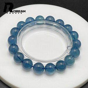  high grade EU made regular price 10 ten thousand jpy *ROBEAN* blue green aquamarine * Power Stone bracele natural stone raw ore amulet 10.8-11.2mm C511551