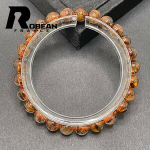 高級 EU製 定価5万円★ROBEAN・ブラウンルチルクォーツ★ブレスレット パワーストーン 天然石 綺麗 金運 お守り 7-7.5mm 1001G1294