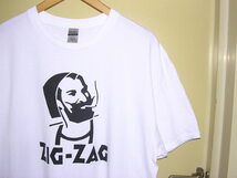 ギルダン GILDAN ZIG ZAG ジグザグ Tシャツ XL 白 巻き紙 タバコ ジョイント ペーパー パイプ 大麻 ガンジャ ウィード_画像1