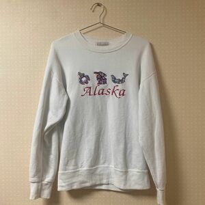 【J.America】古着 スウェット Alaska 刺繍