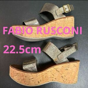 FABIO RUSCONI 22.5cm ウェッジソールサンダル