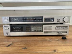 e100 SONY Sony ST-JX22 TA-AX22 pre-main amplifier FM stereo FM/AM tuner audio equipment retro * present condition goods electrification only verification settled 