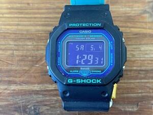 Arコンパクト 稼働品 CASIO カシオ G-SHOCK Gショック 電波ソーラー モバイルリンク機能 GW-B5600BL-1 ブラック×パープル 現状品 腕時計