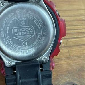 Arコンパクト 稼働品 CASIO カシオ Gショック マルチバンド6 タフソーラー 腕時計 AWG-M100SRB Red & Black ソーラー G-SHOCK 現状品 の画像9