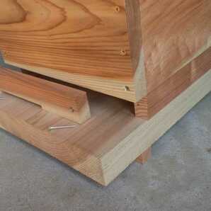 大工OB作製・日本蜜蜂４段重箱式巣箱、ミツバチ、柾目使用（焼き無し）の画像10