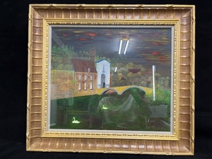 Art hand Auction Painting, Framed, Decorative painting, Landscape, Background, Height: approx. 61cm, Width: approx. 69cm, Current condition ⑲, Artwork, Painting, others