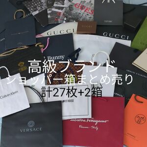 高級 ブランド 紙 袋 ショッパー ショップ 27枚 2箱 GUCCI HERMES TORY BURCH おしゃれ 買い物 大量