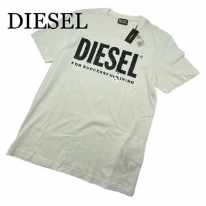 新品未使用 タグ付き DIESEL ディーゼルロゴプリント Tシャツ 半袖 ホワイト 白 Mサイズ
