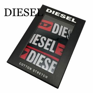 新品未使用 箱付きDIESEL ディーゼル ボクサーパンツ 3P ブラック レッド グレー Sサイズ