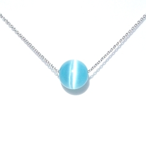  blue cat's-eye super superfine necklace 