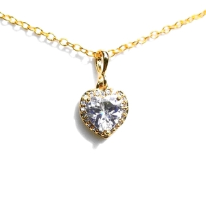 CZpave Heart in Heart necklace #1