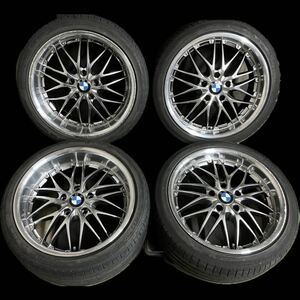 BMW 社外 18インチ F8J+35 R9J+42 5H PCD120 メッシュ R18 アルミ ホイール 5穴 ピッチ120 嘉衛門 Kフォース ティーフ V2 タイヤ2本付