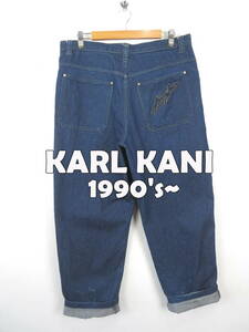 【極太】90s 00s カールカナイ ジーンズ ★ デニムパンツ W36 ★ KARL KANI Jeans ヒップホップ B系 Bボーイ ストリート バギー ルーズ