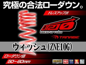 タナベ ダウンサス ウィッシュ/WISH 4WD ZNE10G 【H15/1～】 DF210 トヨタ TOYOTA SUSTEC ZNE10GDK