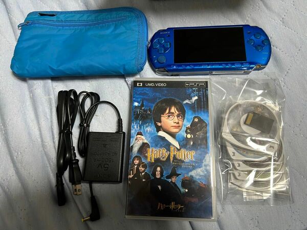 【最安値・動作良好】SONY PSP -3000 バイブラント ブルー ソフト付き プレイステーションポータブル