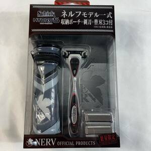 Schick ハイドロ5 エヴァ NERV モデル 一式髭剃り 替刃 3個　収納ポーチ付き 1スタ1円スタート　シン・エヴァンゲリオン ネルフ