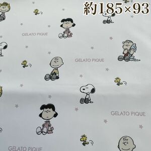 スヌーピー　SNOOPY ジェラートピケ　gelato pique 防水生地　布　はぎれ　【約18593センチ】ピンクスター