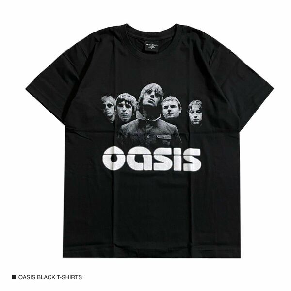 OASIS オアシス 半袖 Tシャツ ロック バンドT ブラック Lサイズ カジュアル 
