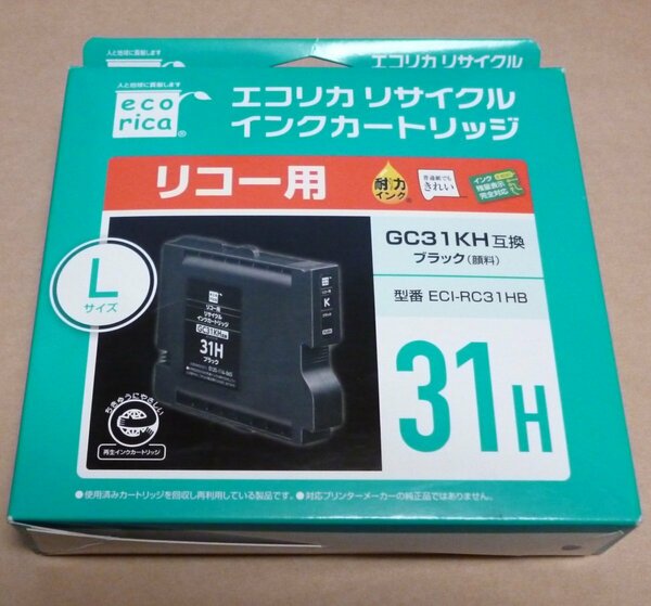 ★RICOH◆インクカートリッジ・GC31KH互換◆ブラック◆エコリカ◆未使用★