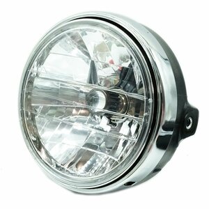 汎用 CB400SFタイプ マルチリフレクター ヘッドライト 180mm H4 LEDバルブ