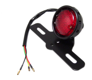 HK 汎用 LED ラウンド テールランプ2 黒 ナンバー灯追加不要 モンキー エイプ SR