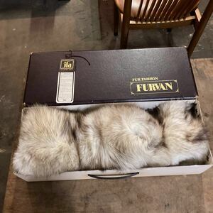 FURVAN FUR FASHION 毛皮 日本原毛皮協会 マフラー ストール 首巻き 箱付き