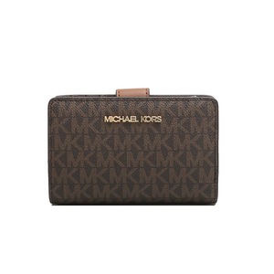 マイケルコース MICHAEL KORS JET SET TRAVEL BIFLD ZIP COIN WLLET 二つ折り財布 35F8GTVF2B-BROWN レディース ブラウン