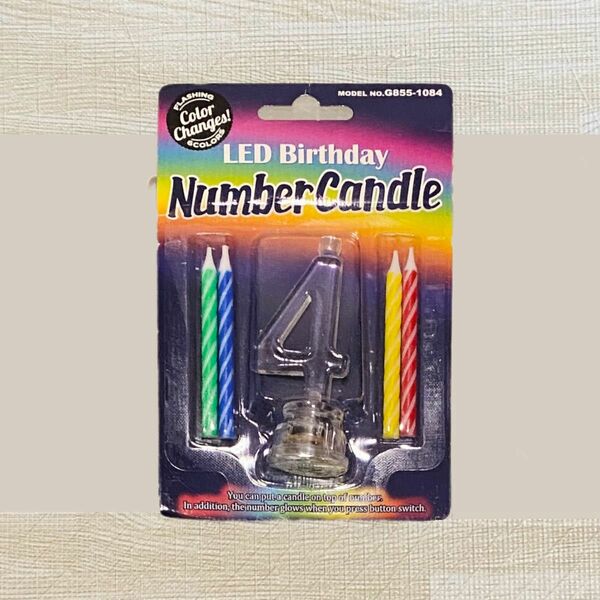 ダルトン 光るキャンドル ナンバー4 DULTON LED BIRTHDAY NUMBER CANDLE 