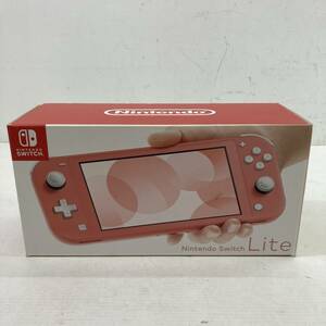 (26944) ■【1円～】Nintendo Switch Lite コーラル　※タバコ臭、L/Rボタン黄ばみあり　中古品