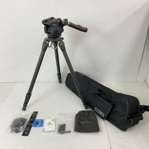 (26717)△ 三脚 [ Gitzo ジッツオ GT2542LS ] + 雲台 [ Manfrotto マンフロット 501HDV ] セット ソフトケース付き 【中古品】