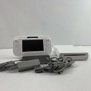 (27041)▲【1円～】WiiU 本体 / 動作確認済み shiro 32GB プレミアムセット 欠品あり / ゲームパッドに汚れあり 中古品