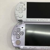 (27060)▲【1円～】PSP 2台セット 本体のみ / 基本動作確認済み UMDスロット異音あり / PSP-2000 ホワイト PSP-3000 パープル 現状品_画像2