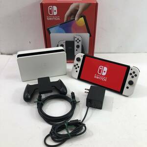 (27069)^[1 jpy ~]Nintendo Switch have machine EL model white / operation verification ending nintendo HDH-001 / strap lack of cigarettes smell equipped secondhand goods 