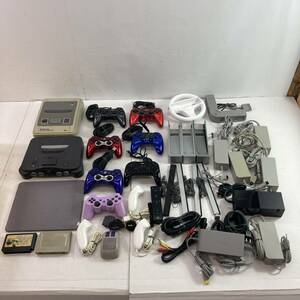 (27202)=[1 jpy ~] Junk game machine * peripherals summarize [ Super Famicom /NINTENDO64/Wii remote control / controller etc. ] secondhand goods 