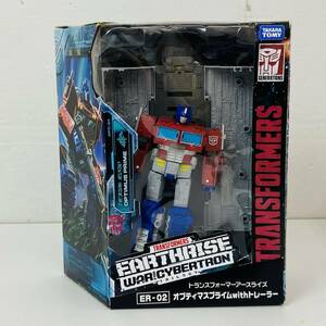 (27186)0 Transformer earth laizER-02 Optima s prime with прицеп [ Takara Tommy ] б/у товар 