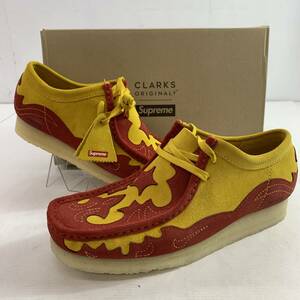 (27374)▽【1円～】SUPREME CLARKS ORIGINAL WALLABEE シュプリーム　クラークス　ワラビー　UK9　27.5ｃｍ 中古品/美品